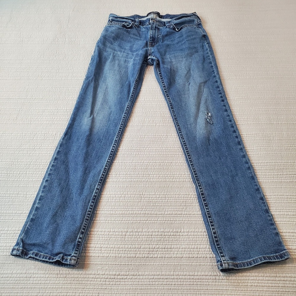 Hollister Epic Flex Slim Straight Jeans Mens 30x32 Medium Wash Blue Denim